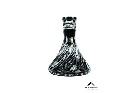 Caesar Crystal Bowl - Cone Black Snake Skin